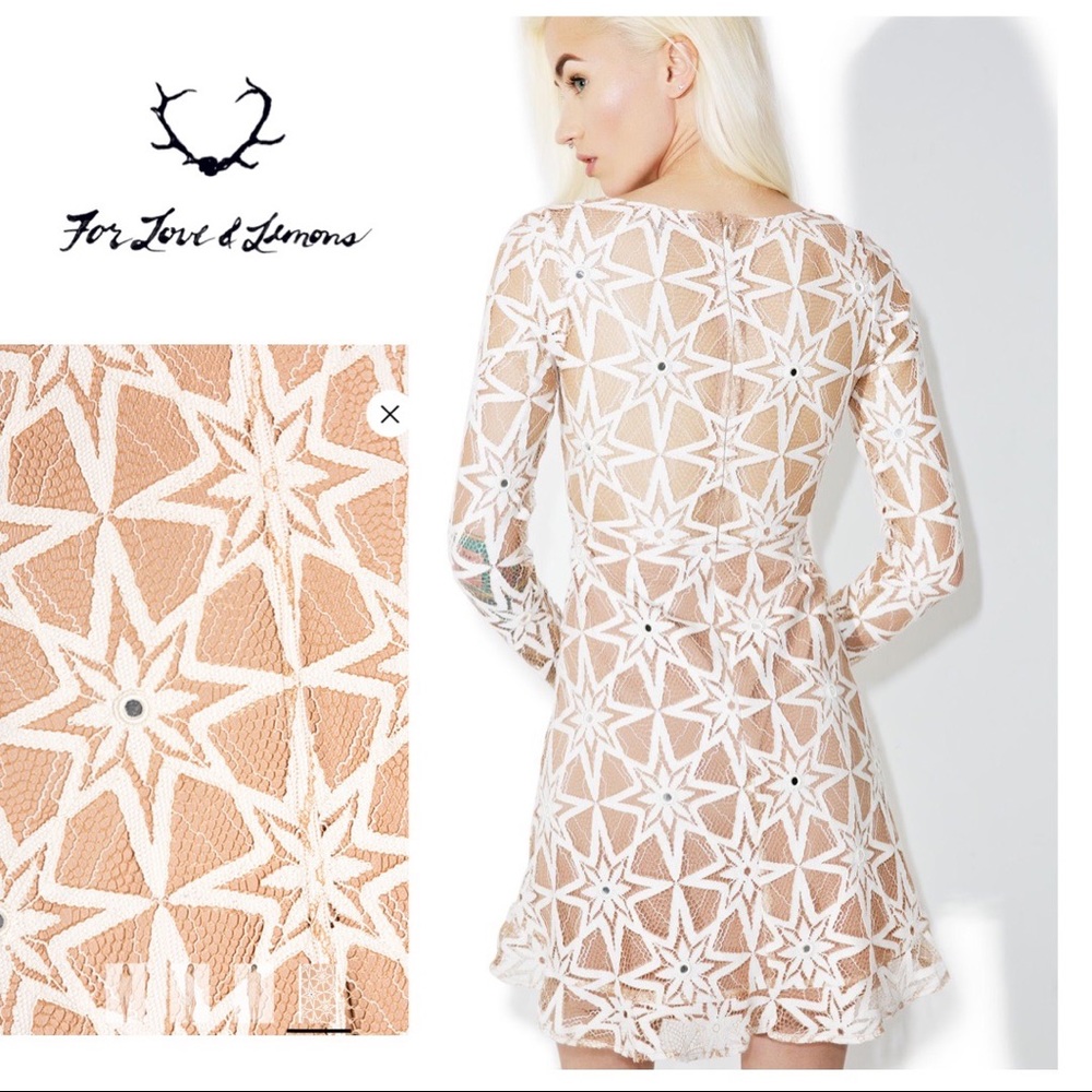 NWT 🤍 For Love and Lemons Metz Party Dress - Picture 3 of 4